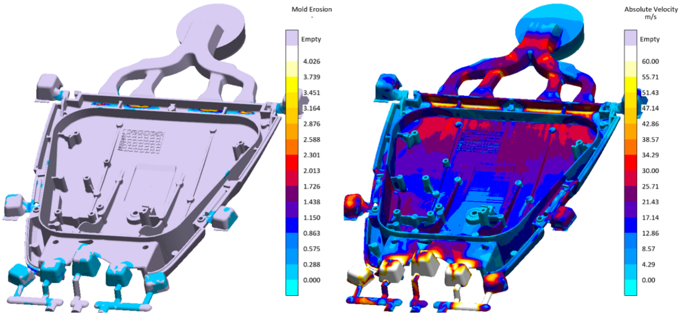 在MAGMASOFT®中首先可以通過沖蝕結果進行快速甄別 在MAGMASOFT®中首先可以通過沖蝕結果進行快速甄別
